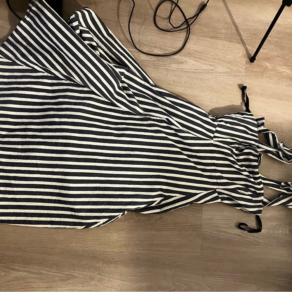 Kate Spade Black and White Striped Maxi Dress